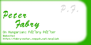 peter fabry business card